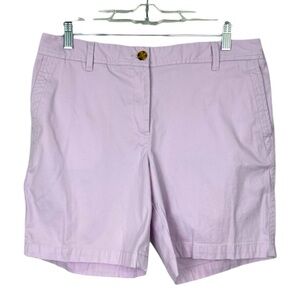Talbots Lavender Relaxed Chino Shorts Size 8